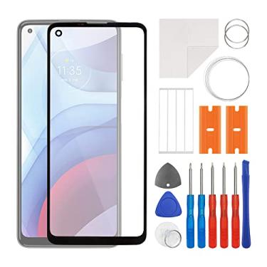 Imagem de SWARK Substituição de lente do painel externo de vidro frontal + OCA compatível com Moto G Power 2021 (sem tela LCD e digitalizador de toque) com kit de reparo