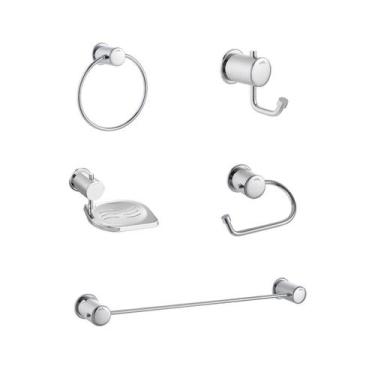 Imagem de Kit Acessórios para Banheiro com 5 Peças Domus 500 C 40 - Meber Metais
