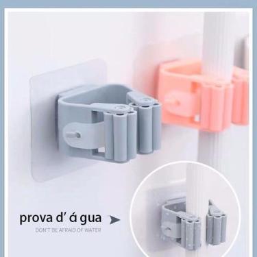 Imagem de Suporte Vassoura e Rodo Para Parede Gancho Adesivo Cozinha Organizador