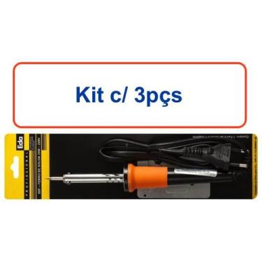 Imagem de Kit 3 pçs Ferro De Solda Eda Profissional 30W 127v - 9XC