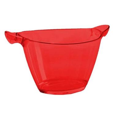 Imagem de Balde de Gelo Vermelho Transparente 7 Litros 791 - Agraplast - 1 Unida