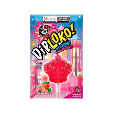 Imagem de Pirulito DipLoko Coroa Princess Sabor Morango Unidade - Danilla foods