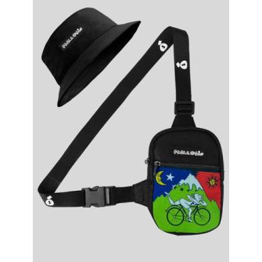 Imagem de Bolsa Shoulder Bag Transversal Tira Colo Necessaire + Chapeu Bucket Ba