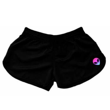 Imagem de Short Feminino Tactel Estampado Bermuda Moda Praia Verão - Relaxado, P