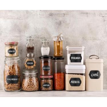Imagem de Kit 5 Cartelas Adesivos Lousa Etiquetas Grandes E Pequenas - PlimShop