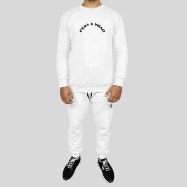 Imagem de Conjunto Calça e Blusa Moletom Careca Sem Capuz Algodão PV - MP Moda M