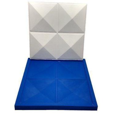 Imagem de Forma Silicone Gesso Parede 3D - Pirâmide 4 - Xmoldes Formas 3D