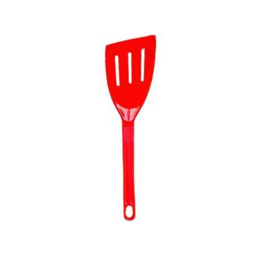 Imagem de Espátula Talher Em Nylon Cozinha Utensílio Vermelho 28Cm - Talheres Ju