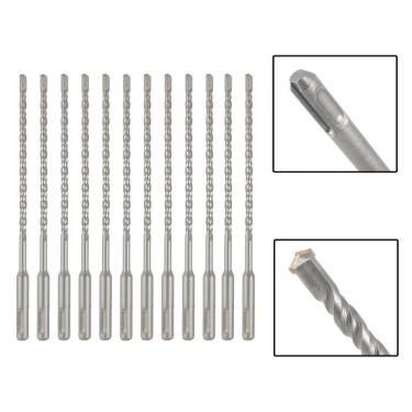 Imagem de Jogo 12 Brocas Sds Plus 8X400 Mm Aço Carbono Tungstênio