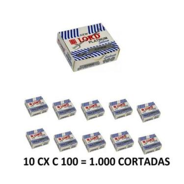 Imagem de 1000 Lâminas Lord Platinum Cortada 10 caixas com 100 unidades