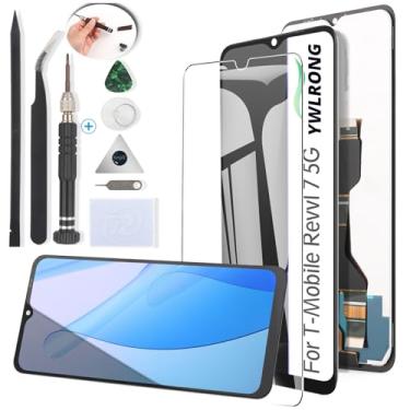 Imagem de YWLRONG Substituição de tela T-Mobile Revvl 7 5G para T Mobile TMRV075G Display LCD Touch Screen Digitalizador Substituição com ferramentas (preto)