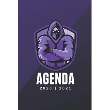 Imagem de AGENDA ESCOLAR 2020-2021: Agenda semana vista (Septiembre 2020 / Agosto 2021) | Planificador semanal (Español) | Calendario | Colegio, secundaria, estudiante | Tapa blanda Gamer Púrpura