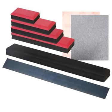 Imagem de Pintando Carro, 5 Tacos Lixador Manual De Eva E Régua E Duas Lixas Adesivas Quantidade de cascalhos:0;Cor:Vermelho