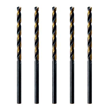 Imagem de Brocas de 1/8 polegada MaxTOOL 5 peças comprimento de trabalho idêntico HSS M2 totalmente aterrado; JBF02H10R08P5