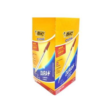 Imagem de Caixa Caneta Bic Cristal 50un Ponta 1.0 Média Clássica  Dura Mais , Ve