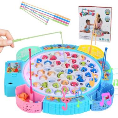 Imagem de Conjunto de jogos de pesca magnética QuadPro com 45 peixes e 8 pólos p