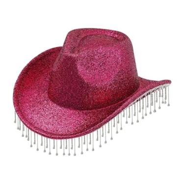 Imagem de UxicRuya Capinho de jazz de chapéu de cowboy ocidental para celebração de engajamento do presente do dia das mães, Vermelho