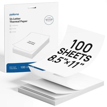 Imagem de Papel de impressora térmica POLONO D810 US tamanho carta 100 folhas
