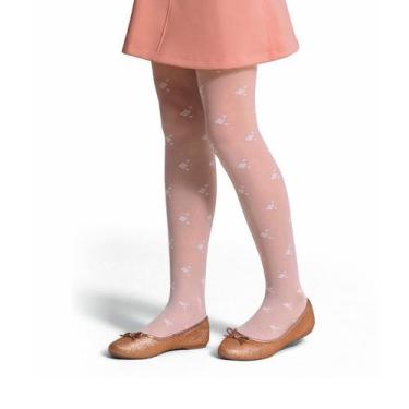 Imagem de Meia-Calça Infantil Festa Selene 9590-001 Fio 20, Branco, P