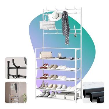 Imagem de Arara Sapateira Cabideiro Multifuncional Roupas Sapato Bolsa - Inboxmo