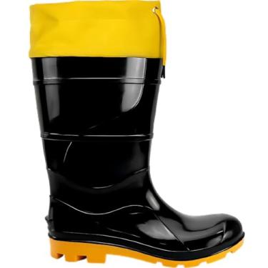 Imagem de Bota Galocha com Amarra Polaina PVC - À Prova D'Água e Solado Antiderrapante
