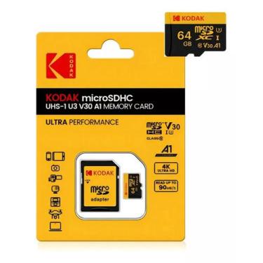 Imagem de Cartão De Memoria Micro SD Classe 10 64GB A1 4k Kodak