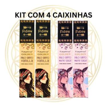 Imagem de Incenso Indiano Golden Nag Linha Fusion Varetas - KIT C/ 4 CXs