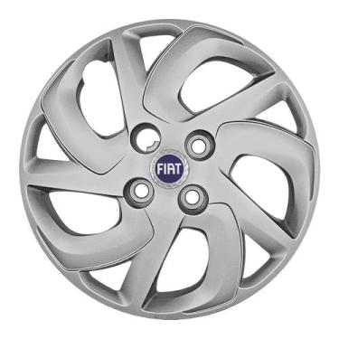Imagem de Calota Aro 13 230CB-PTA + Emblema Alumínio Fiat A - Garagem Online Gri