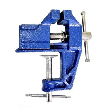 Imagem de Mini Morsa Torno Bancada Mesa Base Fixa 50mm Aço Nodular - IDEA+PRO