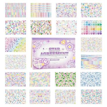 Imagem de 4000 PCS Korean Stickers Book for Kpop, Deco Stickers Photocard Cute Small Korean Glitter Sticker Butterfly Stars Heart Bows Ribbons for Kids Girls Boys