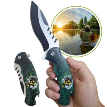 Imagem de Canivete Com abertura Rápida Seme Automático Com Clip Lâmina Aço inox 