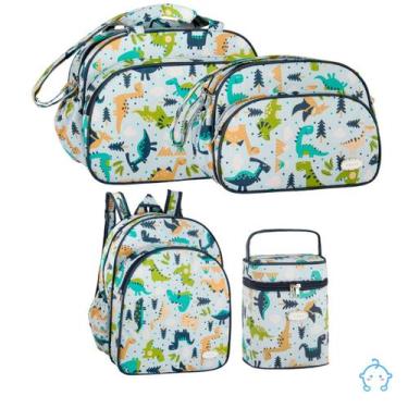 Imagem de Kit de Bolsa Maternidade Dinossauro  Saida Bebê Menino - Merver