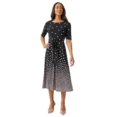Imagem de Kasper Vestido feminino justo e flare, Preto Multi, 36
