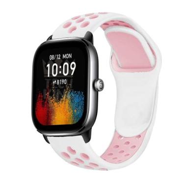 Imagem de Pulseira Furadinha Sport Amazfit Gts 4 Mini + Película 3d - TechKing, 