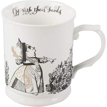 Imagem de V&A Caneca Alice no País das Maravilhas com design de Rainha de Copas em caixa de presente, China fina, branca, 400 ml