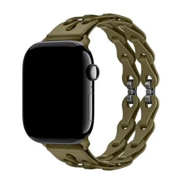Imagem de Pulseira Silicone Maleável Conclave Compatível com Apple Watch (Verde, 38/40/41/42mm)