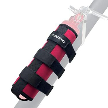 Imagem de Suporte de extintor de incêndio com barra de rolo para Jeep Wrangler YJ TJ JK JKU JL 1,1 kg (vermelho)