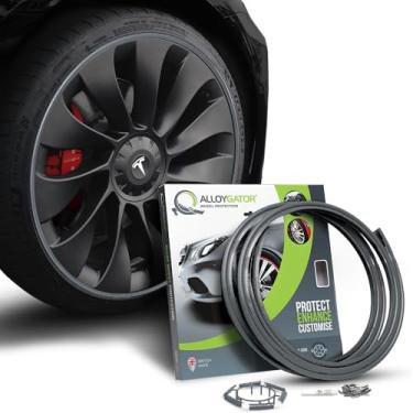 Imagem de AlloyGator Protetores de roda de liga leve | Protetores de aro | Proteção de roda | Proteção de roda de liga leve | Serve para rodas de 30 a 61 cm | 14 cores | Pacote com 4 (grafite, rodas de até 48 cm)