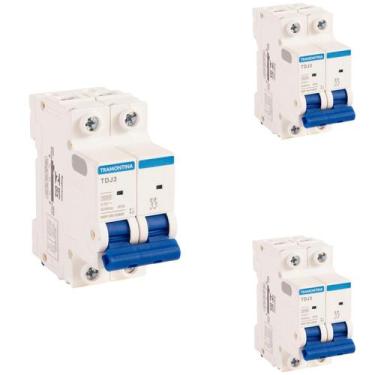 Imagem de 3 Disjuntor 25a Bipolar Tramontina Tdj3 Curva C 3ka