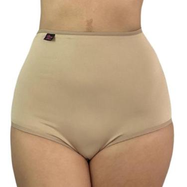 Imagem de KIT 3 Cinta Calcinha Dupla Reforçada Cintura Alta Poliamida Lingerie -