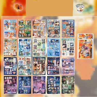 Imagem de Alideco 20 pçs adesivos vintage comida fofa animal de estimação peixe dourado brilhante livro para adultos adesivos de diário para scrapbook (jinyuhuahuomeng)