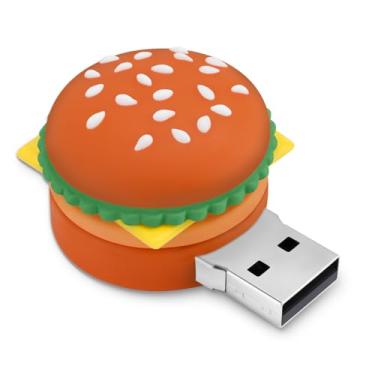 Imagem de Pen Drive USB de 32 GB em forma de hambúrguer, BorlterClamp Novidade USB Drive Pen Drive para armazenamento de dados externos
