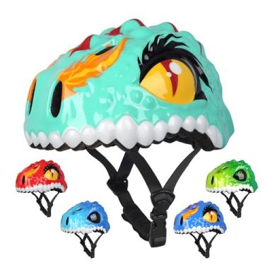 Imagem de Bavilk Capacete De Bicicleta Infantil, Dinossauro 3D Para Meninos E Meninas, Bebês Crianças 1/2/3/4/5/6/7/8 Anos Idade, Leve, Ajustável, Multiesportivo, Bicicleta, Scooter, Skate, Patinação, Ciclism