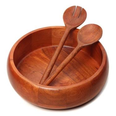 Imagem de Saladeira LAVAUX DESIGNS extra grande de madeira com 2 servidores 4,5 