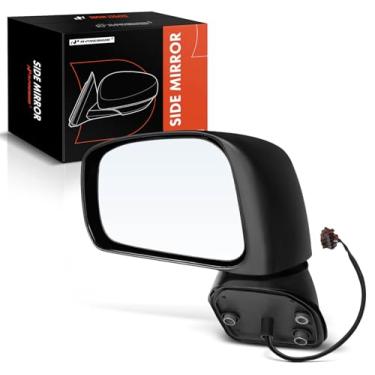 Imagem de A-Premium Espelho retrovisor elétrico do lado do motorista - compatível com Nissan Versa 2008 2009 2010 2011 - Espelho retrovisor externo preto dobrável manual não aquecido - Substituição # 96302EL12A