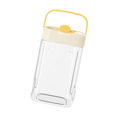 Imagem de Bothyi Jarra de água, dispensador de bebidas, geladeira portátil com alça, bule de frutas, jarra de água para chá gelado, camping, festa, cozinha ao ar livre, Amarelo 2.5l