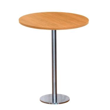 Imagem de Mesa Pisa Beta Bistrô Fratini 107,50cm (a) Disco Redondo Inox Tampo Mdp Redondo Samba 80cm (l)