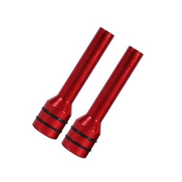 Imagem de WALFRONT Tampa de Agulhas de Knauf de Porta Interior de Porta de Alumínio de Alumínio automático. Segurança de Carro Fácil Decorativa para Todos Os Carros (Vermelho)