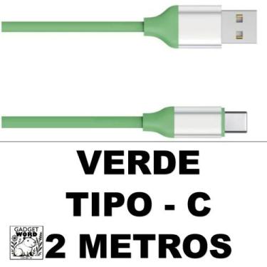 Imagem de Cabo 2 Metros Carregador Silicone 1 e 2 Metros Colorido Iphone V8 e Ty