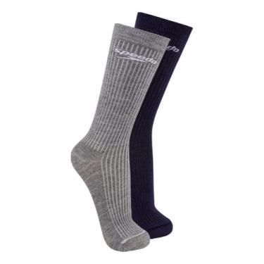 Imagem de Kit com 2 Pares de Meias Esportiva Cano Longo Speedo 8027 Colorido, Az